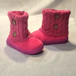 Little girls pink boots